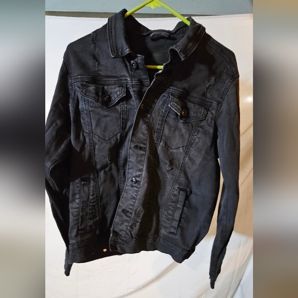 Euc Smoke‎ Rise Denim Black Jean  Jacket